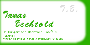 tamas bechtold business card